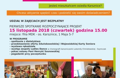 Zaproszenie do udziału w projekcie „Karsznice dla Seniora” Zaproszenie do udziału w projekcie „Karsznice dla Seniora”
