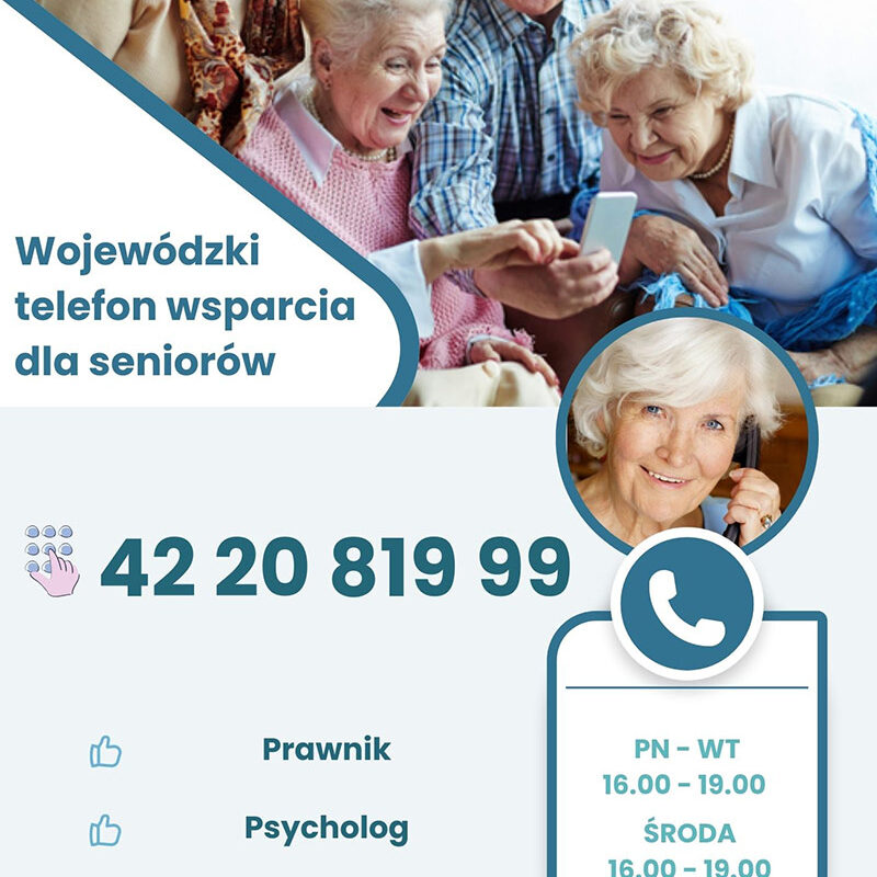 Wojewódzki telefon wsparcia dla seniorów