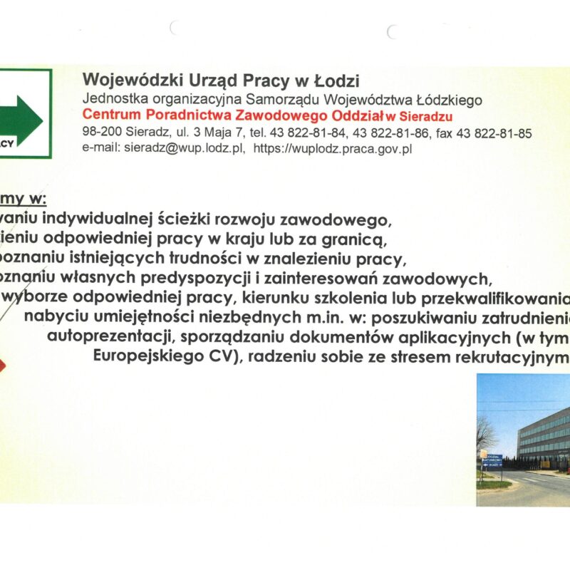 Sieradzkie dni kariery zawodowej 2025 Sieradzkie dni kariery zawodowej 2025